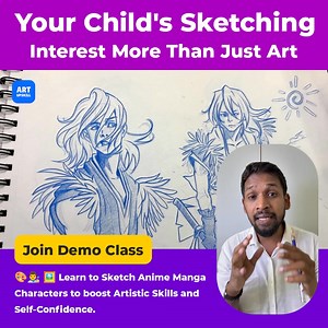 Is your child passionate about drawing? ️ Give them the tools they need to succeed with my beginner-friendly Character Sketching course!  In this class, kids learn to draw their favorite characters step-by-step while developing their own creative style. Sign up for the FREE demo class today and watch your child’s creativity soar! ✨ | Learn to Sketch | Facebook