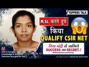 CSIR NET Life Science Topper Interview - Riya Nanda, AIR 114