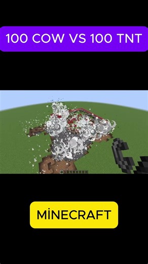 Minecraft 100 COW VS 100 TNT ! 🔥🔥