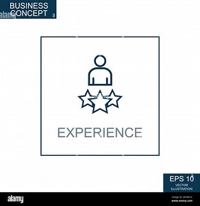 Business concept, web icon from thin lines. Experience - Vector illustration Stock Vector Image & Art - Alamy