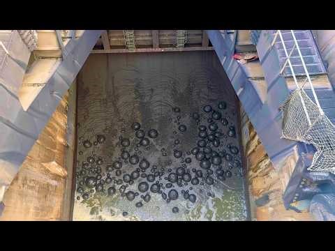 Sediment Discharge Process at reservoir by gate opening|Debris removal in dam|Capacity restoration