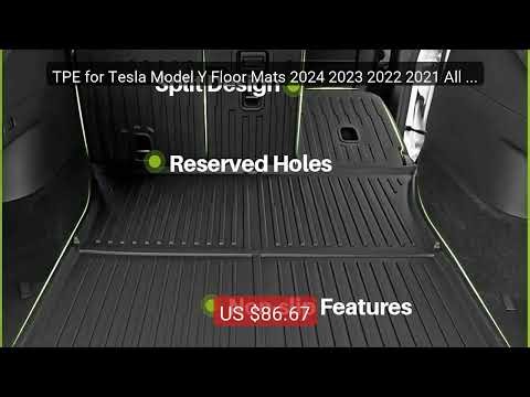 TPE for Tesla Model Y Floor Mats 2024 2023 2022 2021 All Weath... — Hot Deal 2026 | Limited Offer!