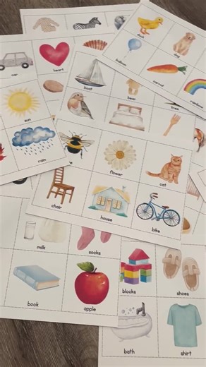 First Words Flash Cards: 72 Printable Vocabulary Cards (digital Download - Etsy