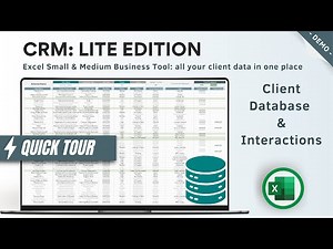 Excel CRM Lite Edition: The simplest way to manage client data and interactions - Quick Demo