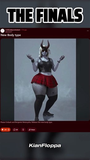 NEW BODY TYPE IN THE FINALS: EXTRA THICK 🔥 #thefinalsgame #okbuddycontestant #thefinalsrunway