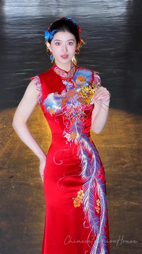 Luxury Chinese Traditional Wedding Dress ❤️✨ Elegant Red Cheongsam Bridal Outfit