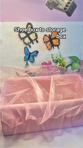 Turn Old Shoe Box into Pinterest Organizer 😍 Budget DIY #viral #organizer #shorts