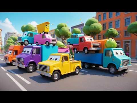 Nine Little Toy Mail Trucks Deliver Deliver Deliver | Community Helpers Song for Kids
