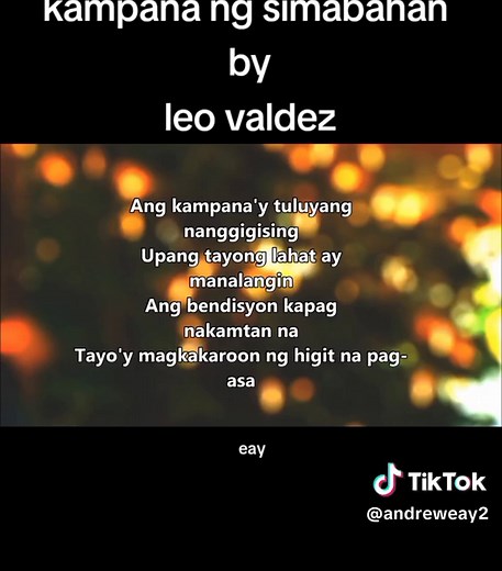 episode 166 kampana ng simabahan by leo valdez music lyrics#kampanangsimbahan #leovaldez #eaybymusically #TikTokAwardsPH2023 #chrismassongfilipino#foryoupageofficiall