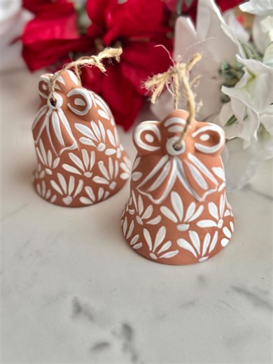 Hand-painted Clay Mexican Christmas Bell Ornament: Folk Art Holiday Decor - Etsy