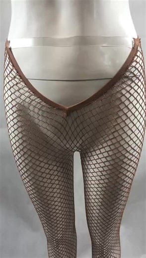 V Cut Glitter Fishnet Nylon and Spandex Women Sexy Tights Stockings for Skin Colors