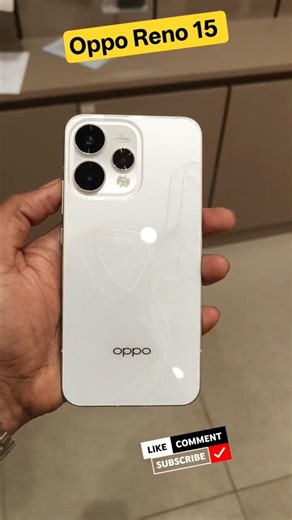 OPPO Reno 15 Glacier White = iPhone Vibes? 👀 #opporeno15 #shorts #shortsfeed #smartphone