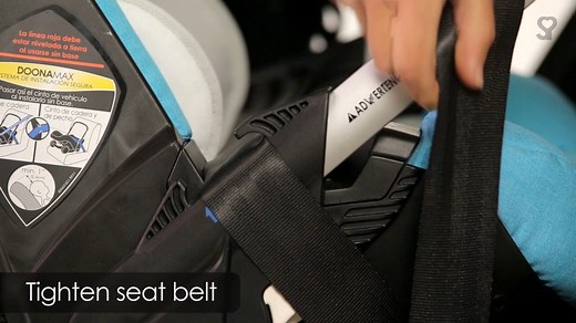 Learn how to properly install the Doona USA in the vehicle, without a LATCH Base | Doona