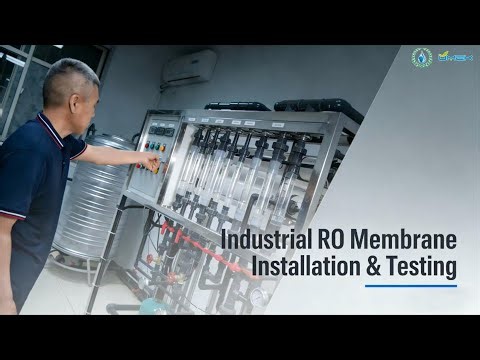Industrial RO membrane installation and testing