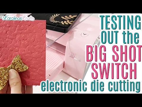 Pink Sizzix Big Shot Switch Plus Demo Electric Die Cutting w/ Dies, 3D embossing folder & Bigz Dies