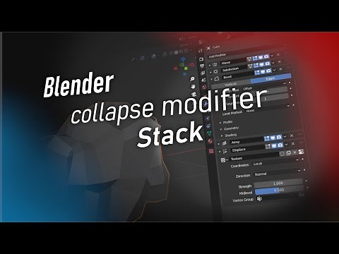 How to collapse the modifier stack in blender | 1 minute tips