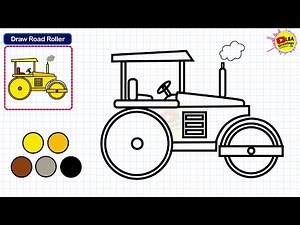 How To Draw Road Roller | LBA Drawings