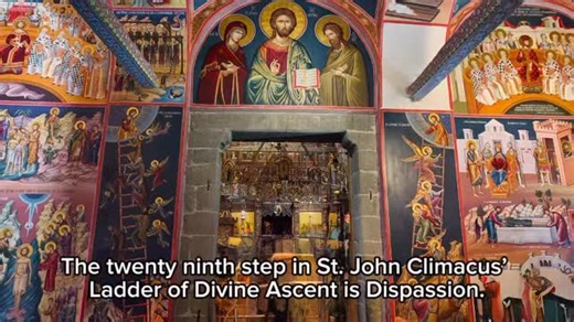 The 29th step in St. John Climacus’ Ladder of Divine Ascent is Dispassion (Apatheia). “Dispassion is a heaven of the mind within the heart, a resurrection of the soul before the resurrection of the body.” St. John Climacus In dispassion, the soul is no longer dragged downward by desire or fear. Resting in God, it lives already in the peace of the Kingdom, prepared for the final step of love. #jesus #love #orthodox #blessed #christian | Prayer Orthodoxy