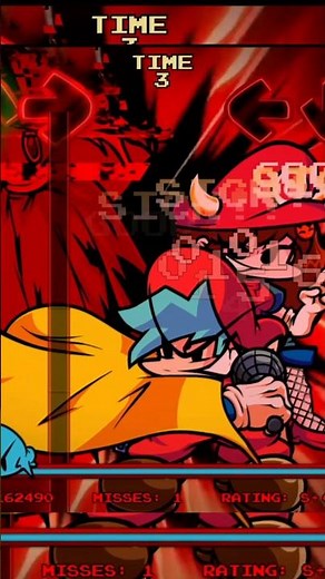 EPIC BATTLE!!! #fnf #creepypasta #fnfmod #mario #mario85 #fight #song #allstars