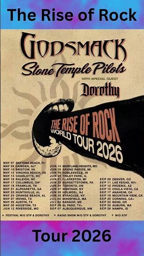 ‪@godsmack‬ #tour #2026short #music #concert with ‪@stptv‬ ‪@DOROTHYTHEBAND‬