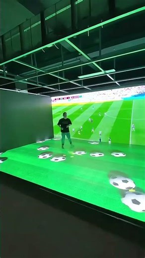 Step & Kick! Interactive Soccer Floor LED Reacts to Your Feet ⚽💨#leddisplay #ledscreen