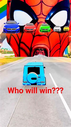 Big and Small Car vs Spiderman - BeamNG.Drive