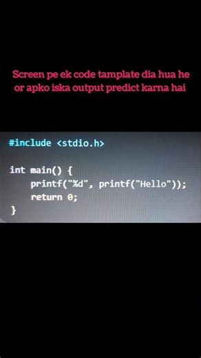 Printf inside Printf 😳 Output kya hoga | Only 1% Can predict The Output | 99% Fail 😱 #shorts #tricks