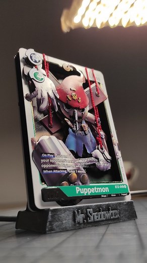 Karol Dembowski | No. 81 Puppetmon shadowbox! So happy to finally share the outcome. Using strings attached to the body was a cool feature to include! Really... | Instagram