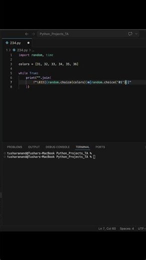 0's 1's rain effect🌧️ #shorts #binary #matrix #coding