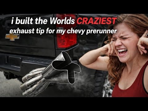 I built the worlds CRAZIEST exhaust tip for my chevy prerunner!