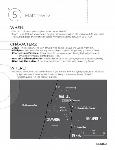 Matthew 12 Summary - Quick Bible Study — 2BeLikeChrist
