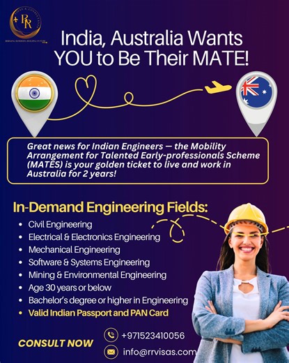 🇦🇺✨ Apply for Australia PR — Your Pathway to a New Life Begins Here! Dreaming of living, working, and settling in Australia? RR Visas guides you through every step — from skill assessment to EOI filing and documentation — making your PR journey smooth and stress-free. 🏡 Permanent residency pathway 👨‍👩‍👧 Family-friendly migration options 💼 Strong job market & global opportunities 🌏 Secure your future in one of the world’s most livable countries Start your Australia PR process today and mo