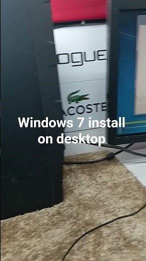 windows 7 install on desktop. #viralvideo #computer #laptop #shortsvideo #shortreels