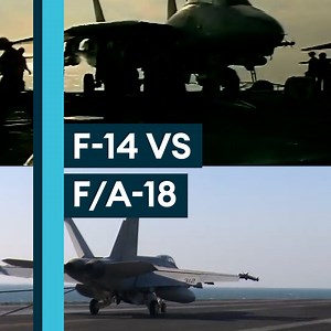 5.8K views · 101 reactions | Forces News compares the F-14 Tomcat from the original Top Gun film - to the F/A-18 Super Hornet that stars in the new Top Gun: Maverick. ❓ Which jet is more agile? ❓ Which one is faster? Watch to find out  | Forces News | Facebook