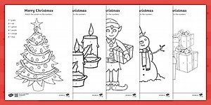 Merry Christmas Colour by Number