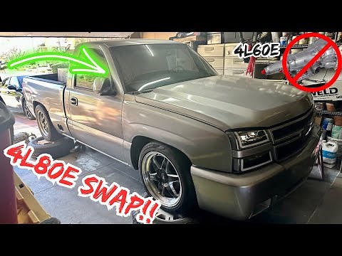 4L80E SWAP INSTALL ON MY SILVERADO SINGLE CAB BUILD!!