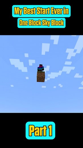 My Best Start Ever in One Block SkyBlock #minecraft #hardcore #letsplay #fyp #oneblock #skyblock