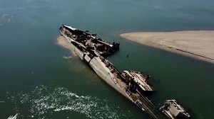 Video: Why World War II German warships revealed by drought have locals worried