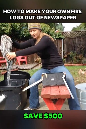 HOW TO MAKE YOUR OWN FIRE LOGS OUT OF NEWSPAPER #FireLogs #NewspaperRecycle #Recycle #DIY #fyp