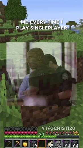 Every Single Time In Singleplayer #minecraft #shorts #minecraftshorts