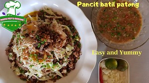When we attended a reunion at Cagayan Valley, I have bought some Pancit Cabagan noodles and decided to cook the famous Pancit batil patong, Mang peps version. Different style in cooking it, The batil is the soup with scrambled egg and the patong is the poached eggs toping on top. This is best served with clamansi, sliced white onion and a spicy chili. To eat this, you can mix the batil to the noodles or just simply use it like a regular soup on the side. Put some white onions every bite and yes,