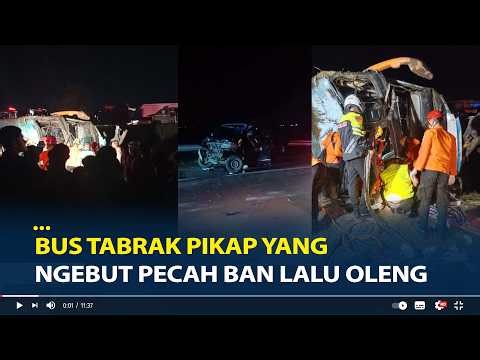 Kronologi Bus Zentrum Kecelakaan Tol Pejagan–Pemalang Km 259, Pikap Ngebut Pecah Ban Lalu Oleng