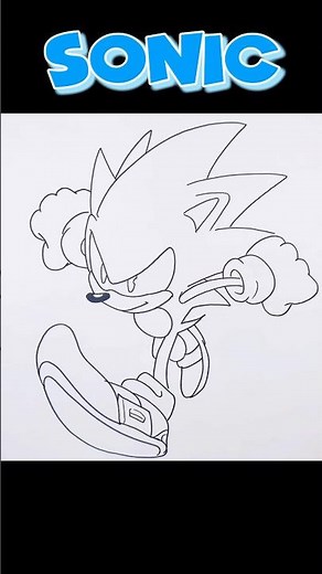 How to Draw SONIC the Hedgehog Running #sonicthehedgehog #sonic #drawing #sonicdrawing #short