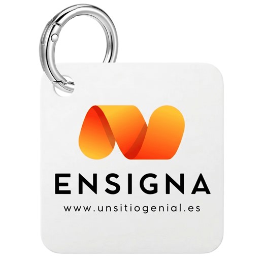 Custom NFC Tags | White Acrylic Square NFC Keychains Smart Swag Bulk