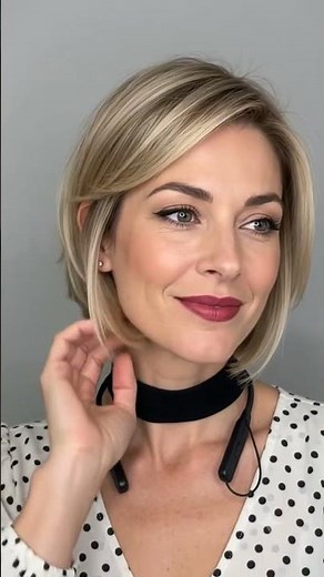 Layered Bob Haircut for Women Over 60