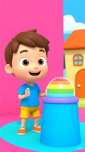 Magic Color Button 🌈 | Fun Color Change Cartoon for Kids