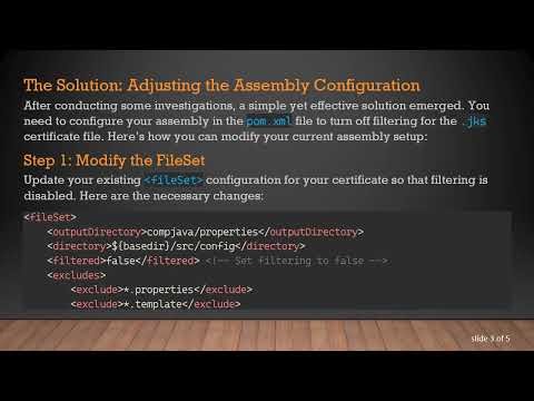 Solving Maven Encoding Issues for Your .jks Certificate: The Power of filtered Flag