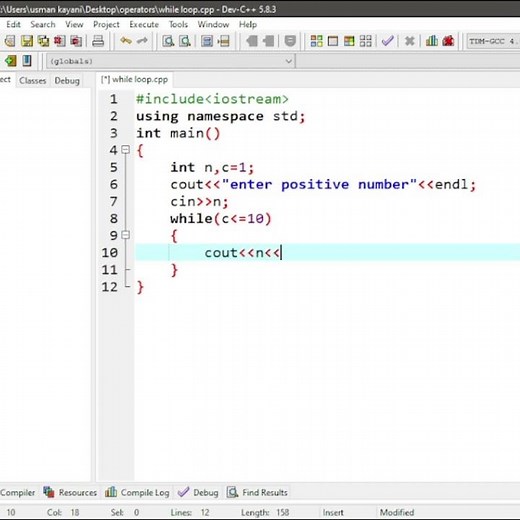 C++ Tutorial: Generating Tables Using While Loops #cp #short
