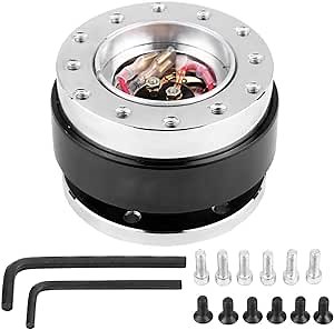 Steering Wheel Hub Adapater,Universal 6 Hole Steering Wheel Quick Release Hub Adapter Snap Off Boss Kit