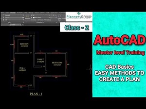 AutoCAD Malayalam Tutorial | AutoCAD Mentor level Training | Plan Creation | Class - 2